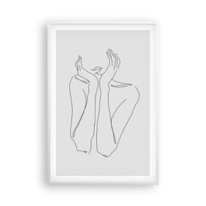 Pôster em moldura branca - Com o que sonham as meninas  - 61x91 cm