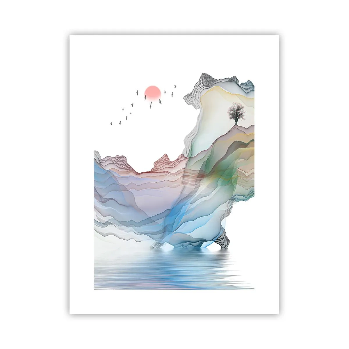 Pôster - Em direção às montanhas de cristal - 30x40 cm
