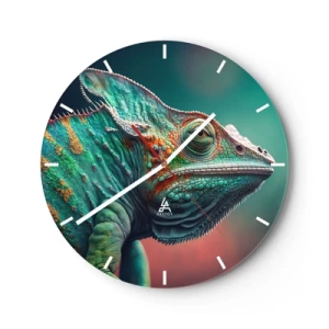 Relógio de parede - Relógio em vidro - Estás a ver-me? Isso não é bom… - 40x40 cm