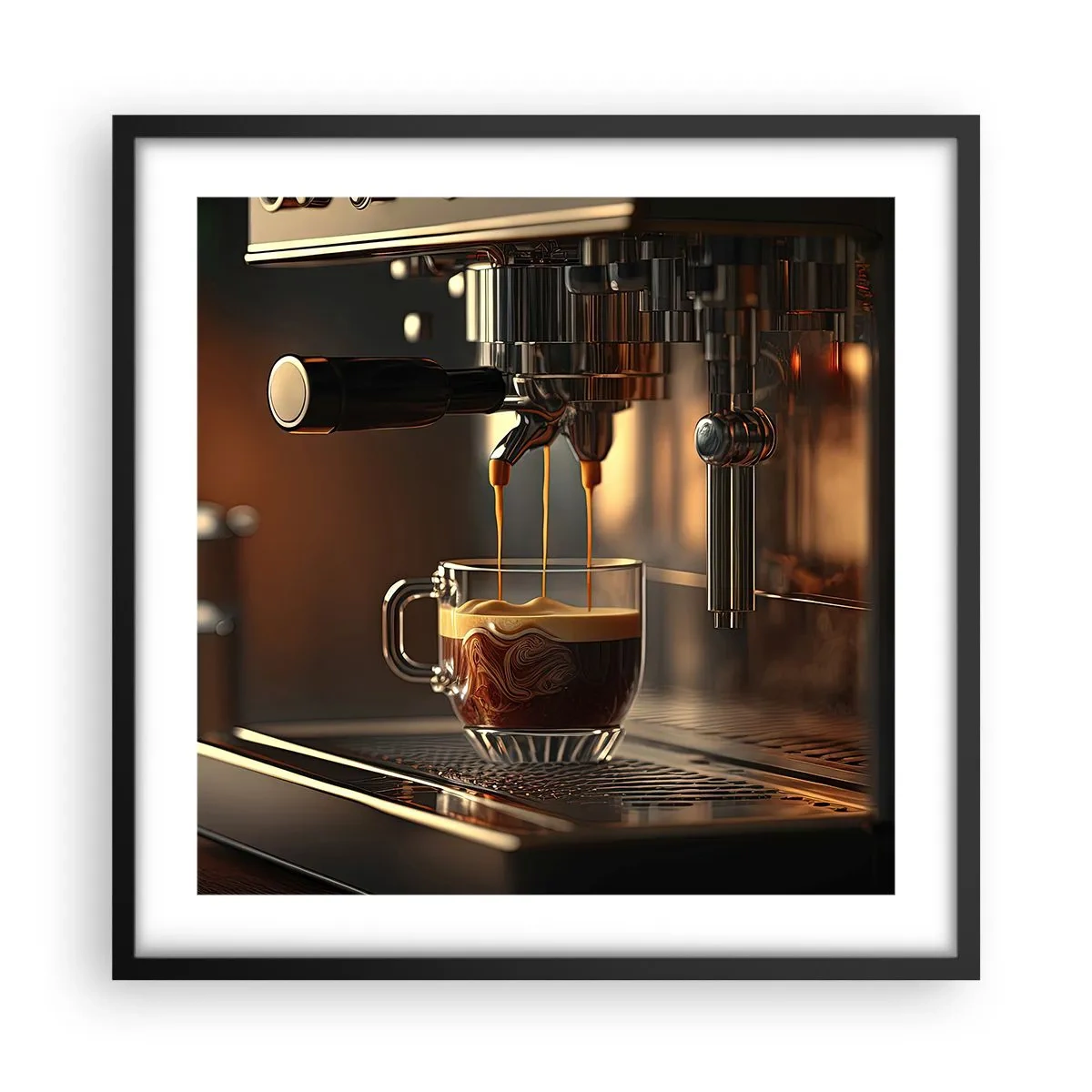 Pôster com moldura preta - Uma mistura sensual - 50x50 cm