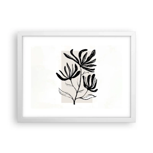 Pôster em moldura branca - Esboço para o herbário - 40x30 cm