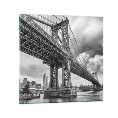 Quadro em vidro - Ao coração da cidade - 50x50 cm