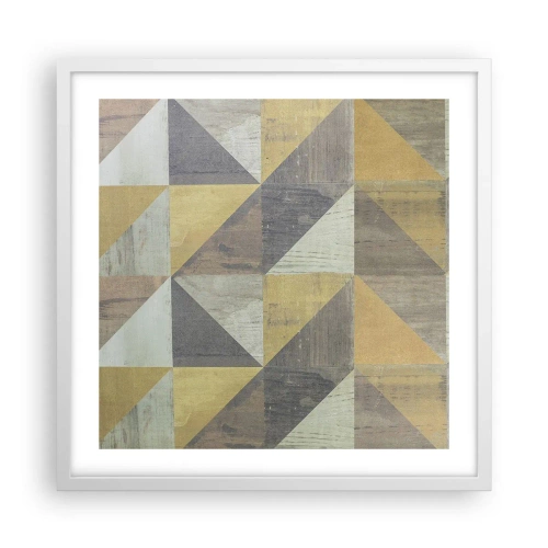 Pôster em moldura branca - Em ângulo com um triângulo - 50x50 cm