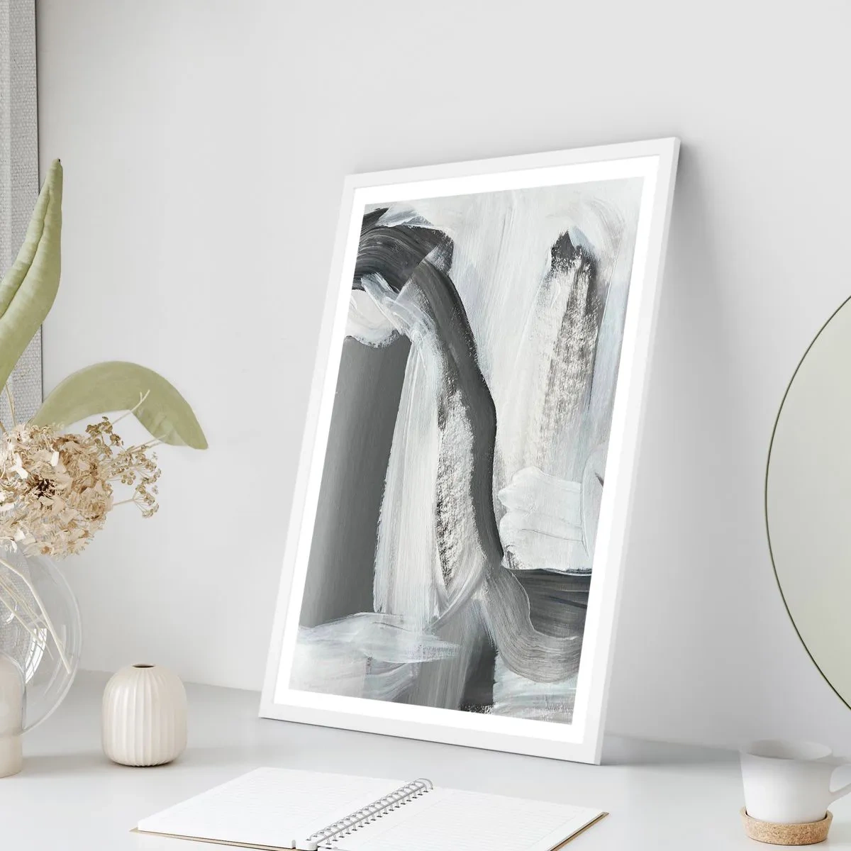 Pôster em moldura branca - Um movimento decisivo - 30x40 cm