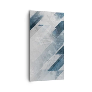 Quadro em tela - Arte espacial – movimento cinzento - 65x120 cm