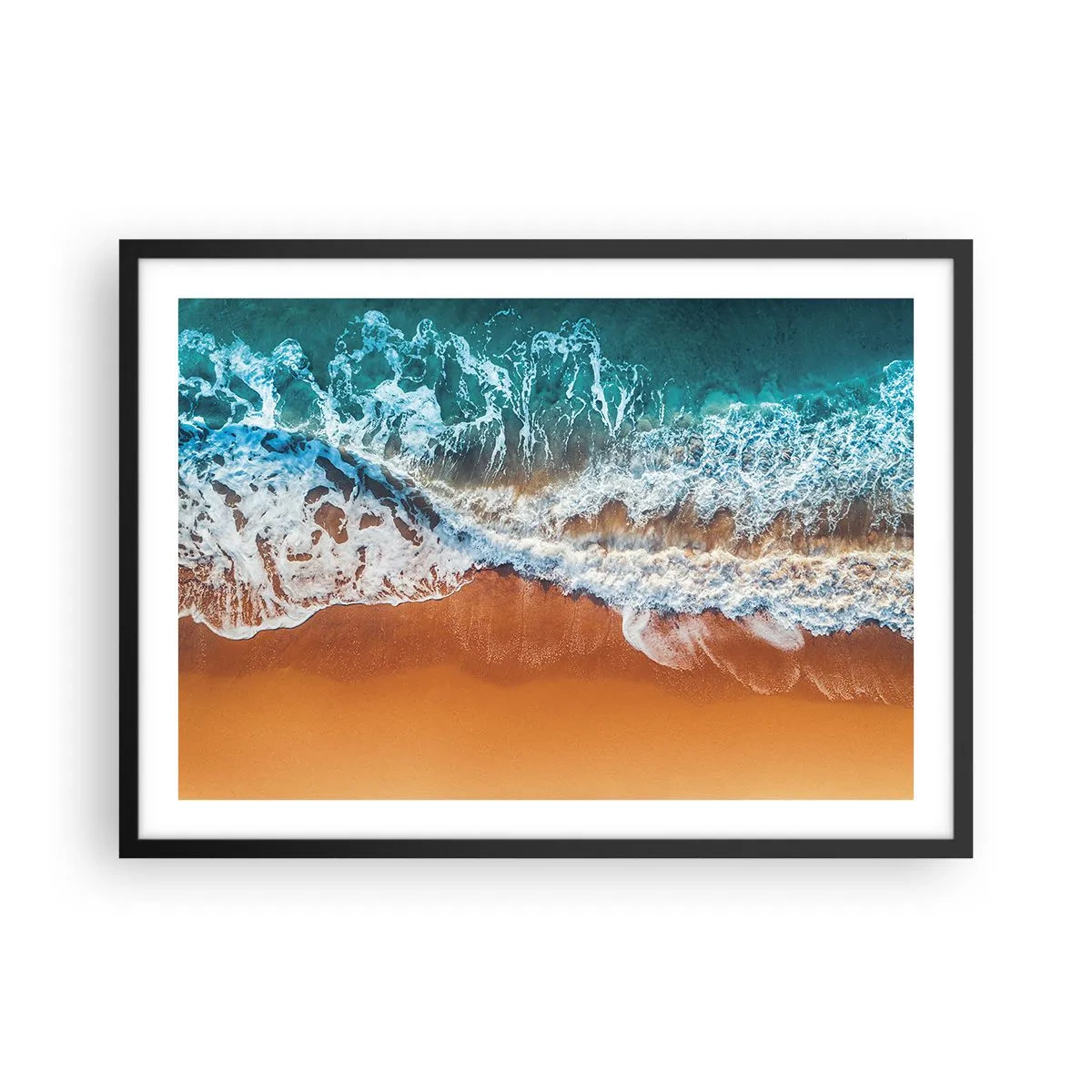 Pôster com moldura preta - Sempre em par - 70x50 cm