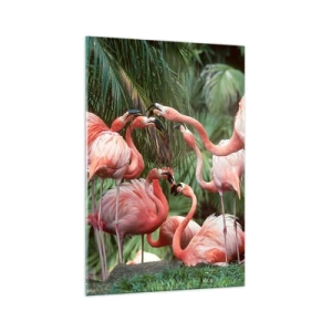 Quadro em vidro - Fofocas da tarde - 70x100 cm