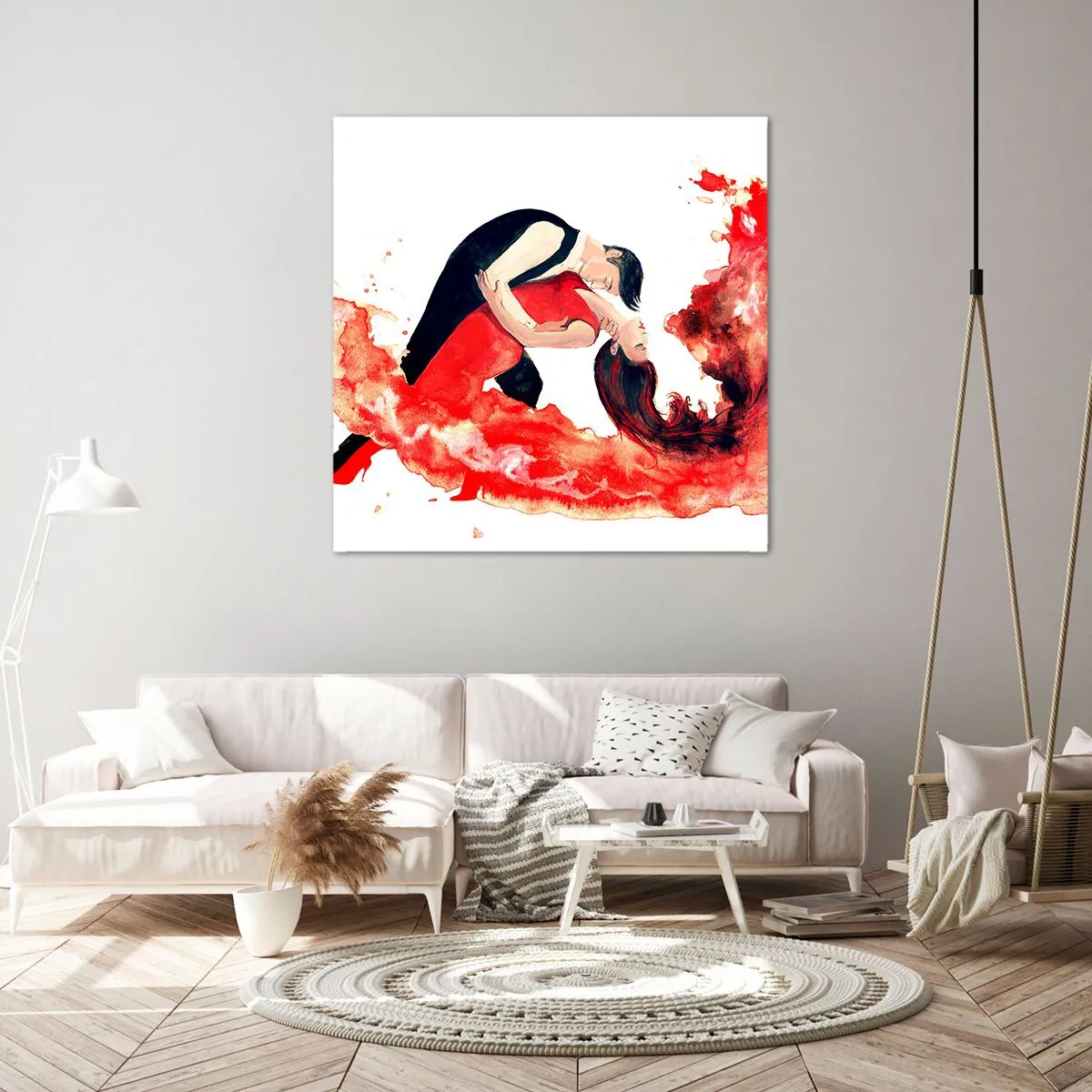 Quadro em tela - Tango - uma onda sensual - 30x30 cm
