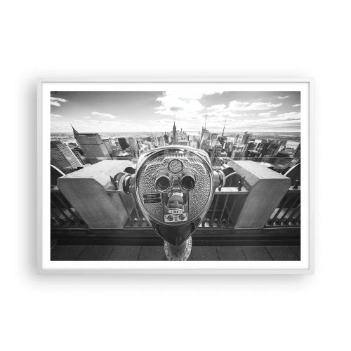 Pôster em moldura branca - A cidade das cidades - 100x70 cm