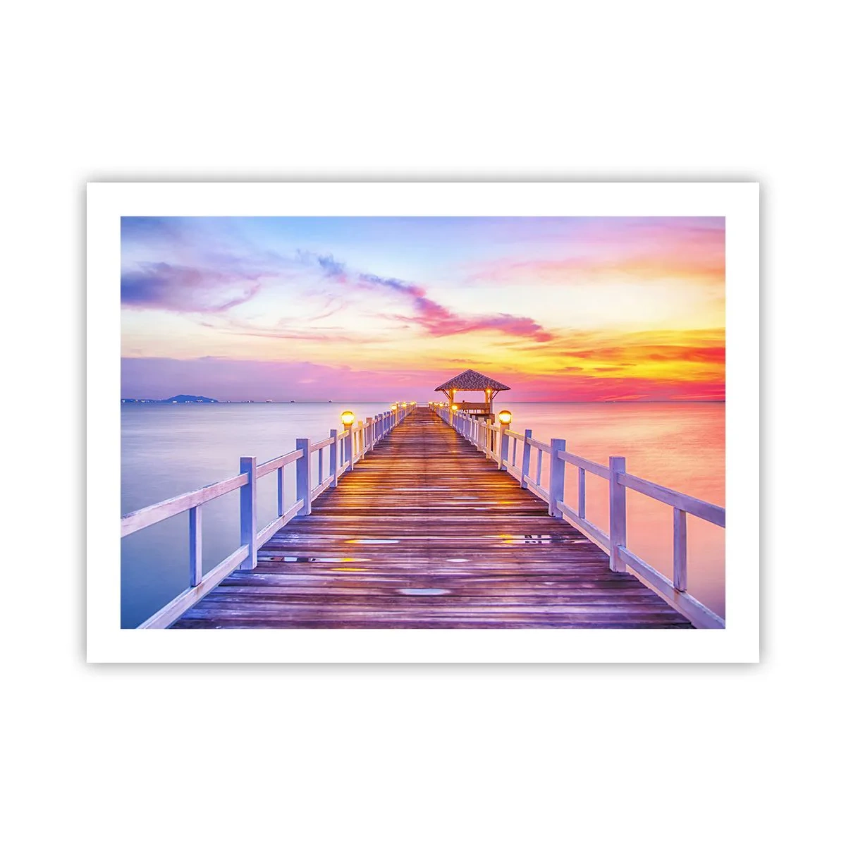 Pôster - O silêncio lilás-dourado da noite - 70x50 cm