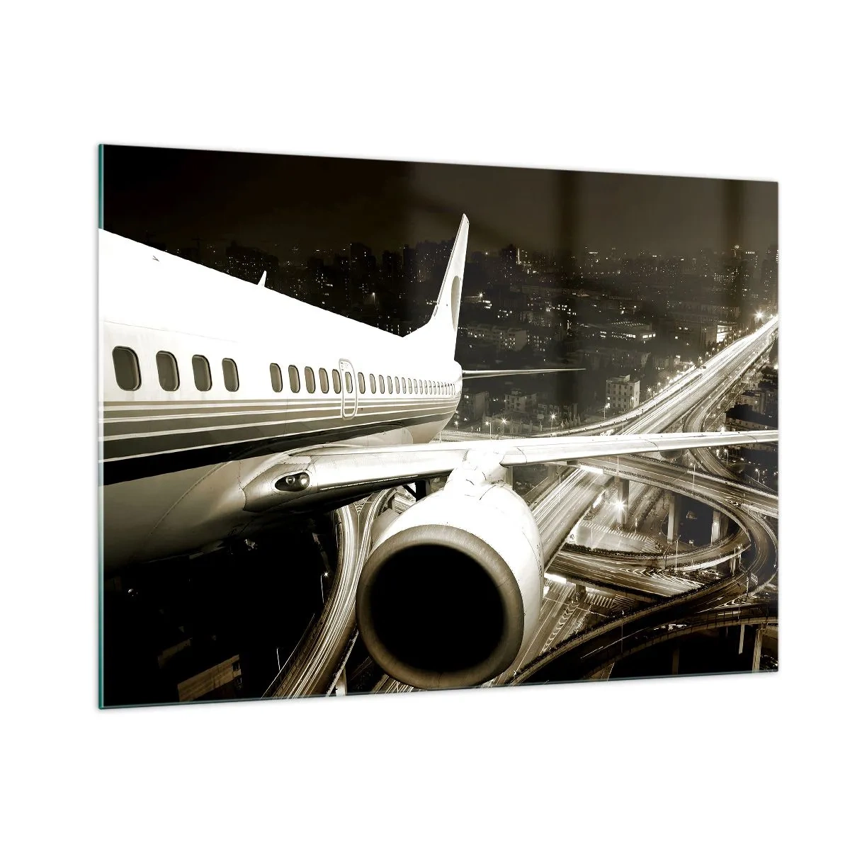 Quadro em vidro - Voar para a noite - 100x70 cm