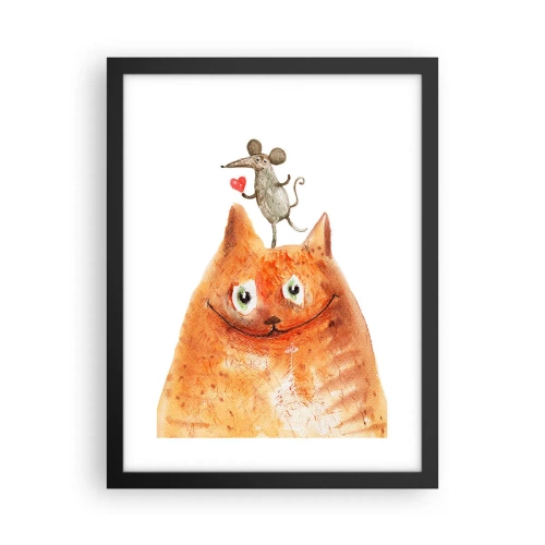 Pôster com moldura preta - Paradoxos do amor - 30x40 cm