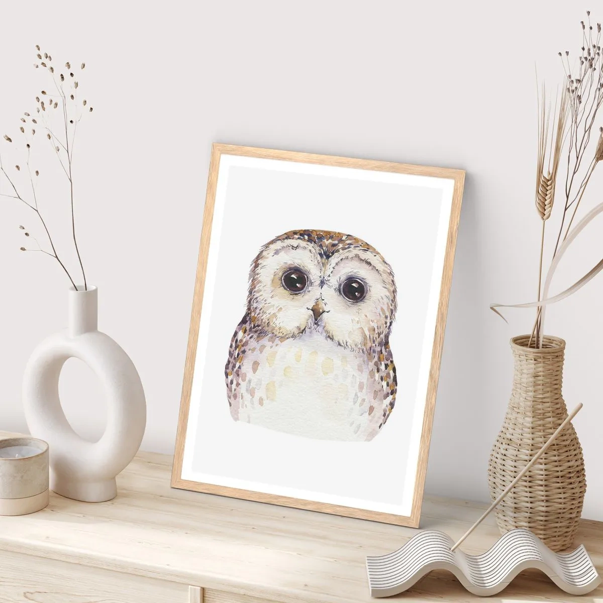 Pôster com moldura de carvalho claro - Olhe-me nos olhos - 50x70 cm