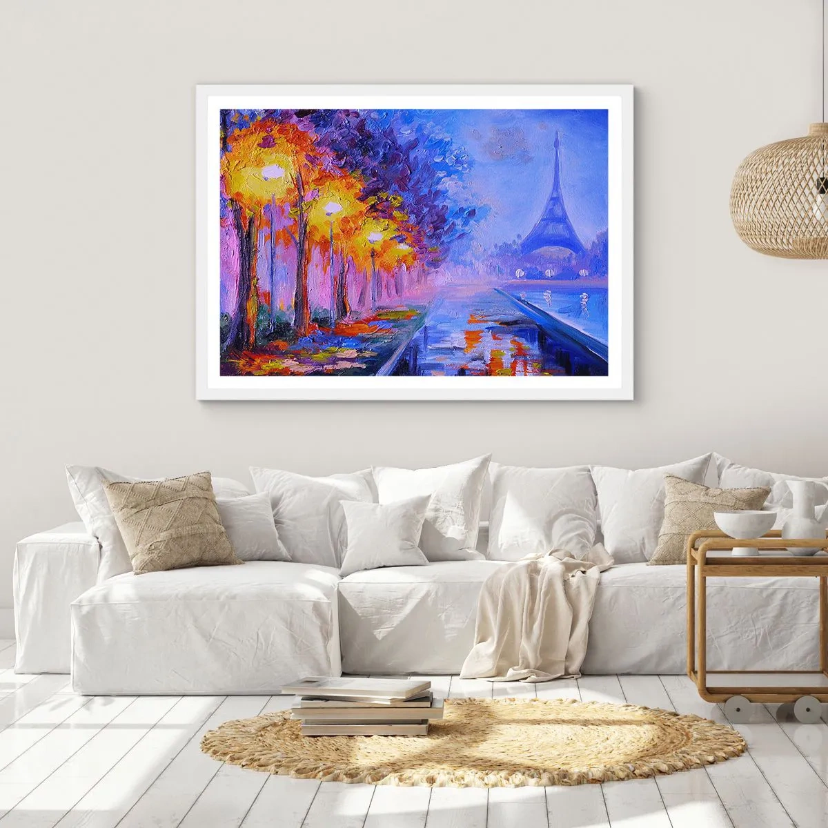 Pôster em moldura branca - Uma caminhada dos sonhos - 100x70 cm