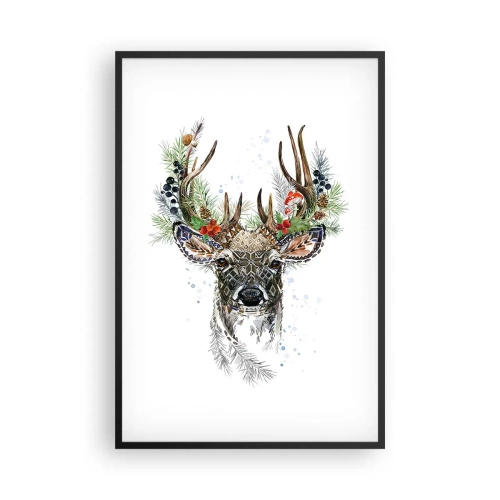 Pôster com moldura preta - Num manto festivo - 61x91 cm