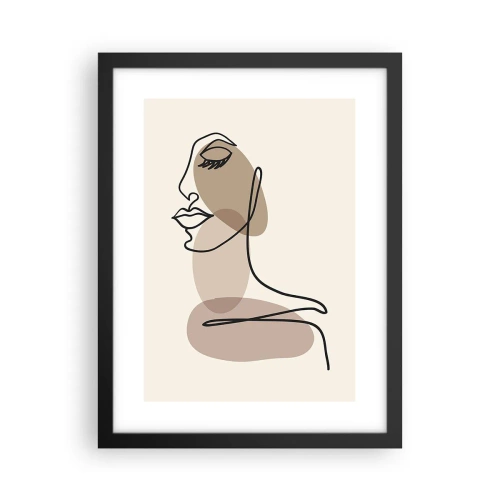 Pôster com moldura preta - Uma certa linha de beleza - 30x40 cm