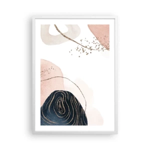 Pôster em moldura branca - Tudo flui - 50x70 cm