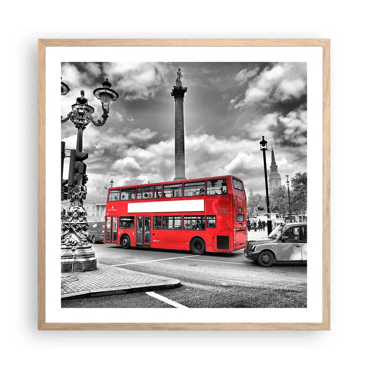 Pôster com moldura de carvalho claro - A verdadeira corrente sanguínea da cidade - 60x60 cm