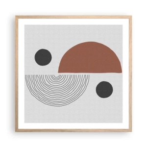 Pôster com moldura de carvalho claro - Perfeição das rodas - 60x60 cm