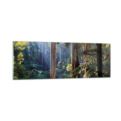 Quadro em vidro - Um conto de fadas da floresta - 90x30 cm
