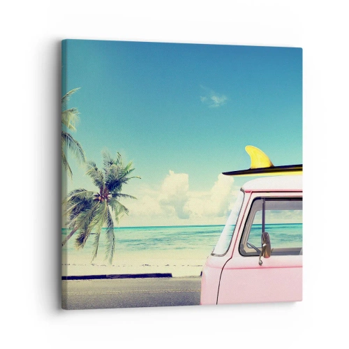 Quadro em tela - Está na hora das férias - 30x30 cm