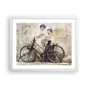 Pôster em moldura branca - Verdadeiro ou falso? - 50x40 cm