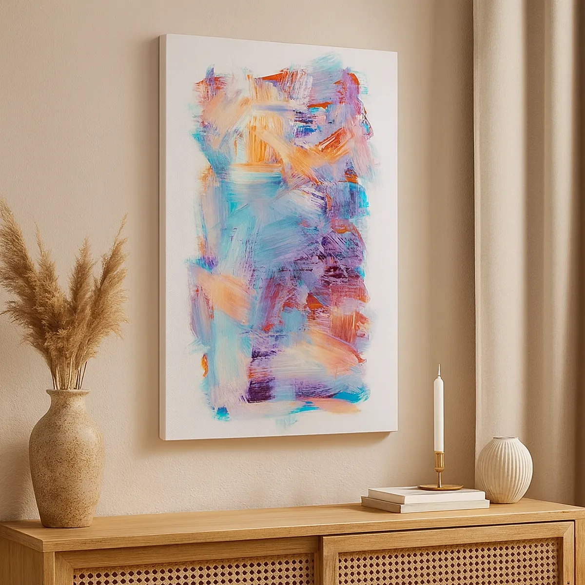 Quadro em tela - Uma bagunça colorida - 50x70 cm