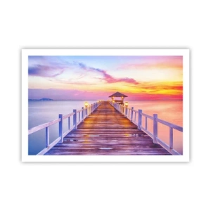 Pôster - O silêncio lilás-dourado da noite - 91x61 cm