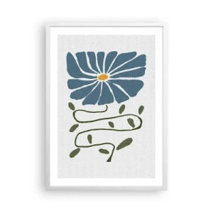 Pôster em moldura branca - Um ramo para uma flor - 50x70 cm