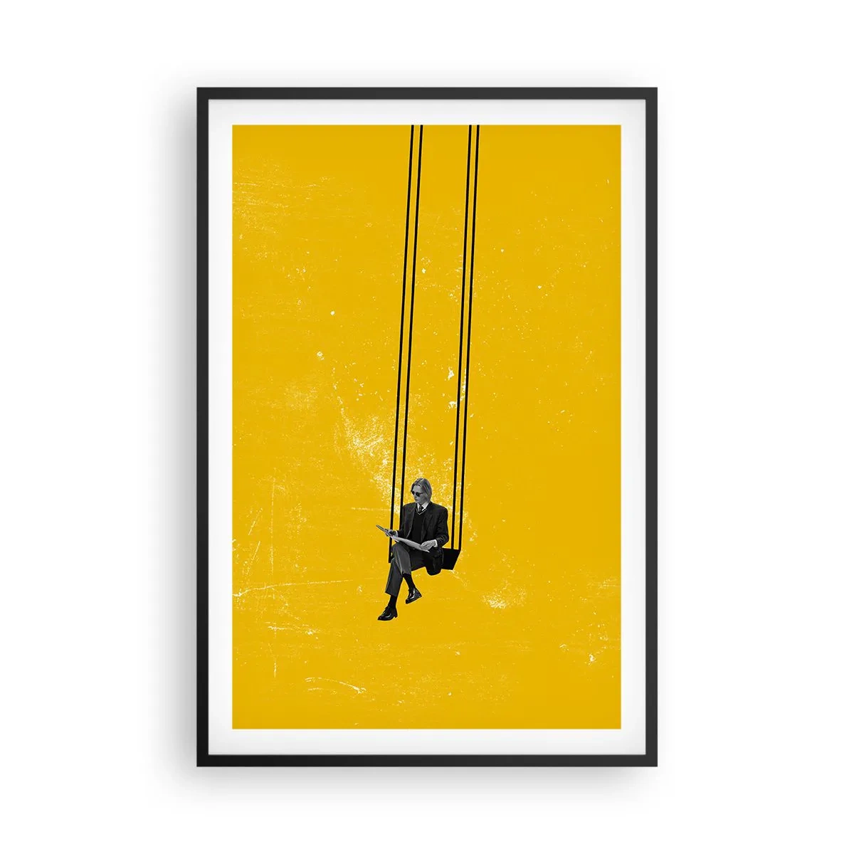 Pôster com moldura preta - Dia como todos os dias - 61x91 cm