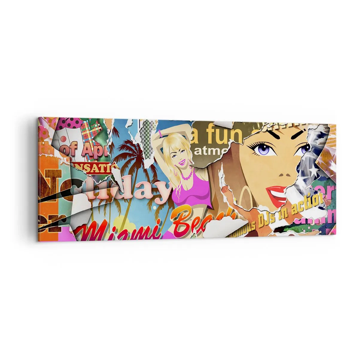 Quadro em tela - Flashbacks das férias - 140x50 cm