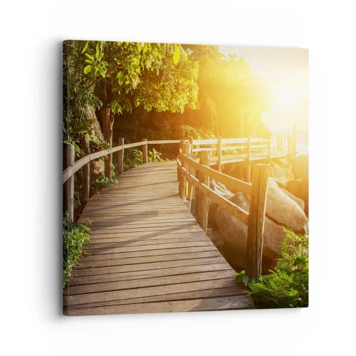 Quadro em tela - Mais uma curva, mais milagres - 30x30 cm