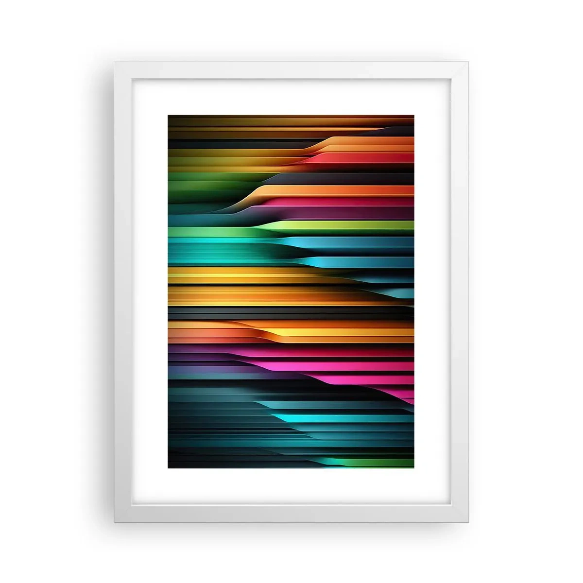 Pôster em moldura branca - Um órgão de luz - 30x40 cm