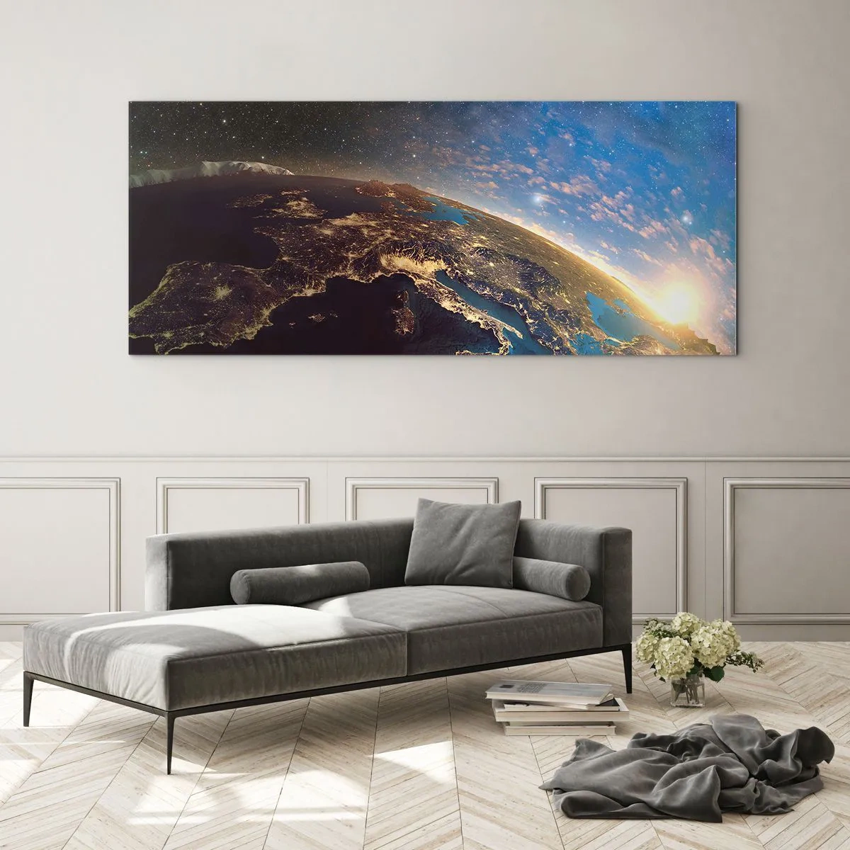 Quadro em vidro - Vamos olhar para nós mesmos à distância - 100x40 cm