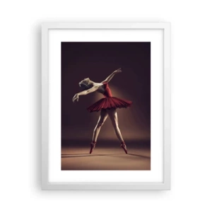 Pôster em moldura branca - Prima ballerina - 30x40 cm