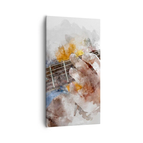 Quadro em tela - Poesia entre as cordas - 55x100 cm