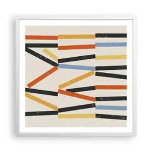 Pôster em moldura branca - Composição ao nível - 60x60 cm