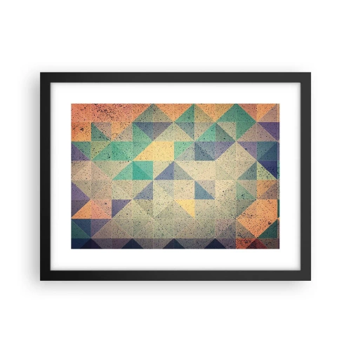 Pôster com moldura preta - República dos triângulos - 40x30 cm