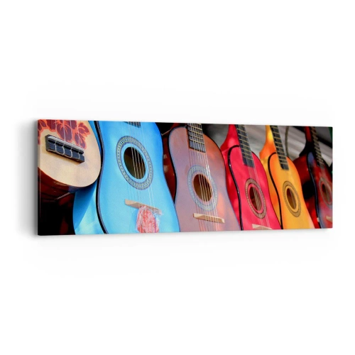 Quadro em tela - Vibrações latinas - 90x30 cm