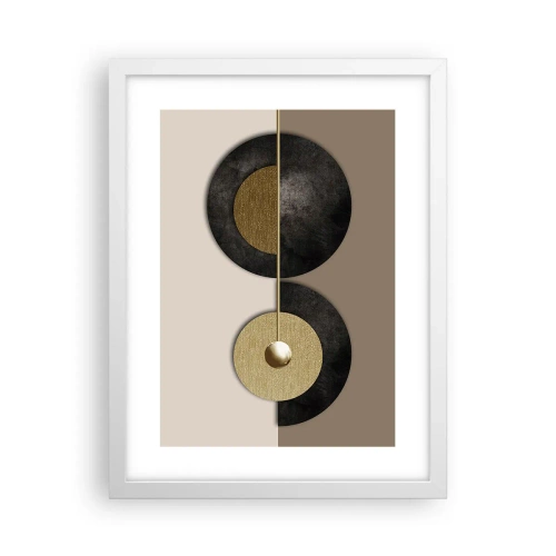 Pôster em moldura branca - Variações ao redor do círculo - 30x40 cm