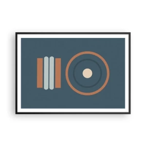 Pôster com moldura preta - A essência da questão - 100x70 cm