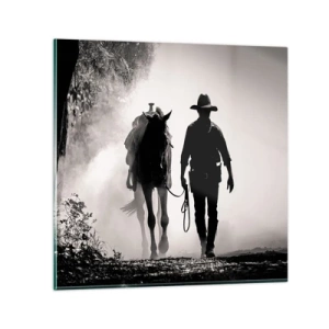 Quadro em vidro - Manhã no Texas - 50x50 cm