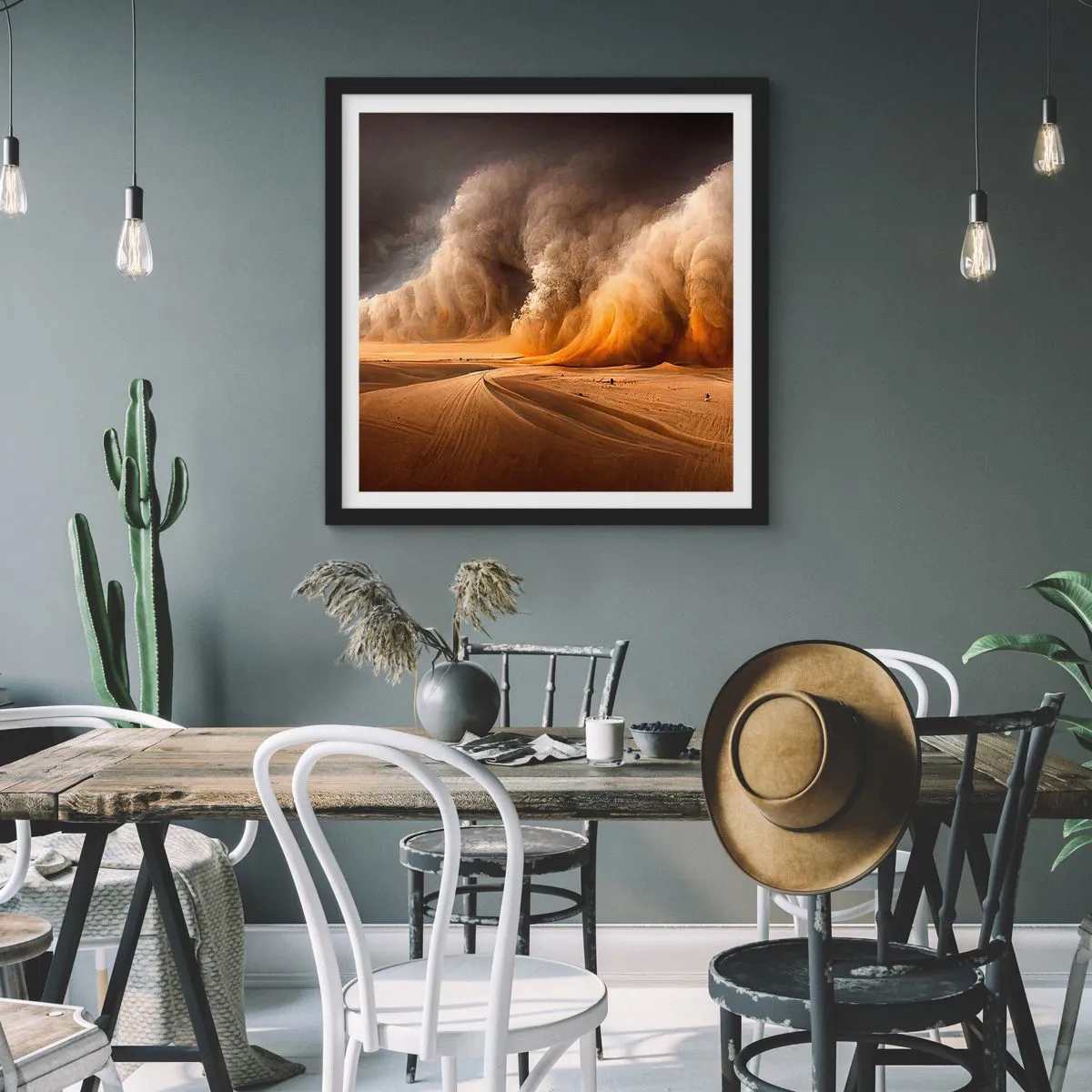 Pôster com moldura preta - A Ira do Deserto - 30x30 cm