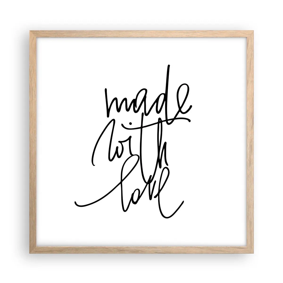 Pôster com moldura de carvalho claro - A melhor marca - 50x50 cm