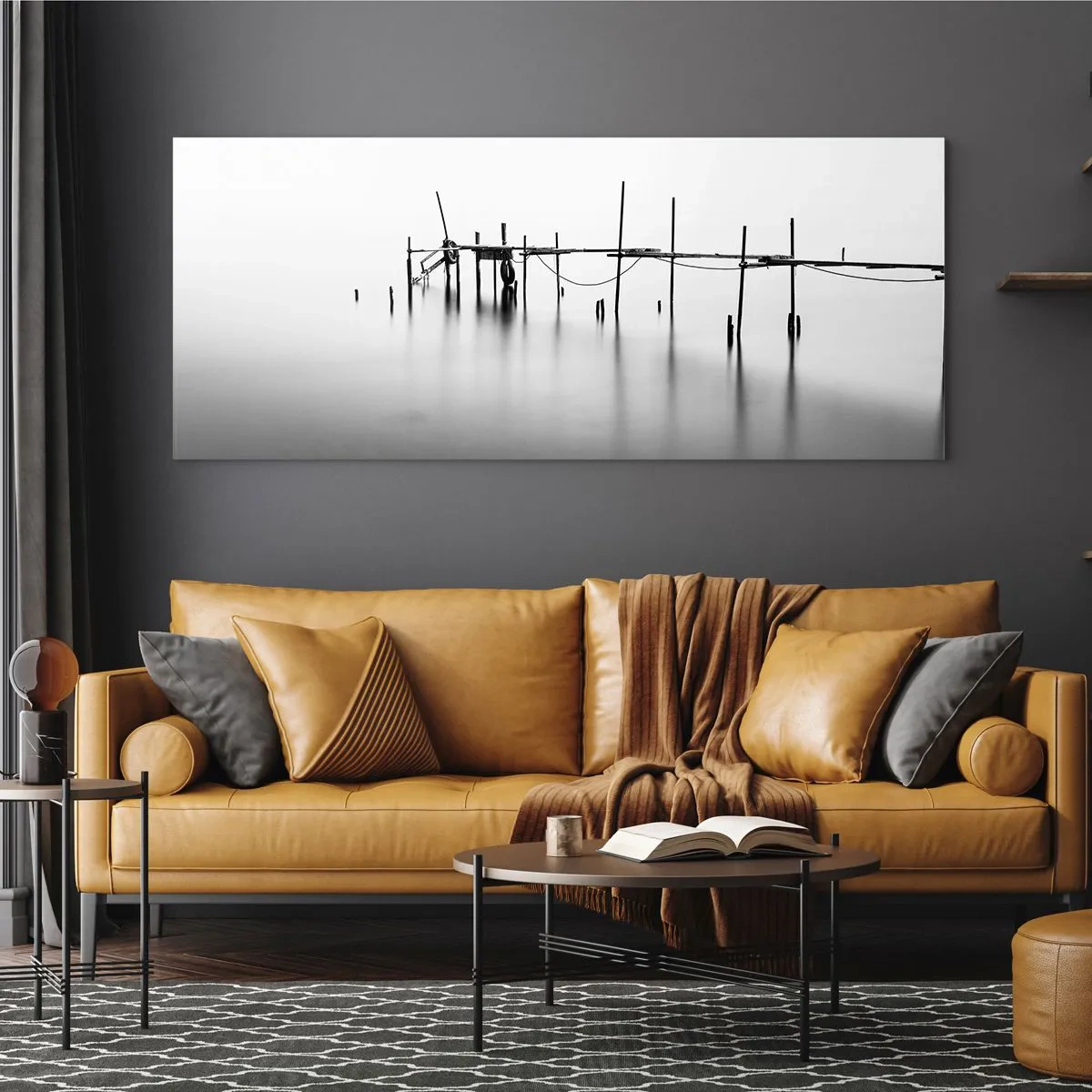 Quadro em vidro - E se o mundo não existe? - 120x50 cm