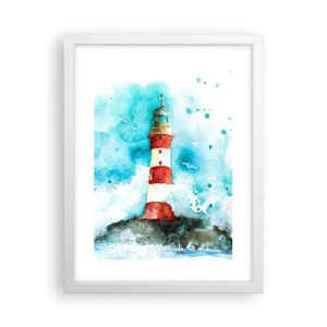 Pôster em moldura branca - Unidade dos elementos da natureza - 30x40 cm