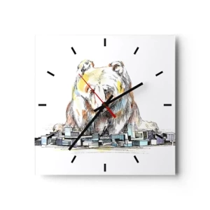 Relógio de parede - Relógio em vidro - Como viver assim? - 40x40 cm