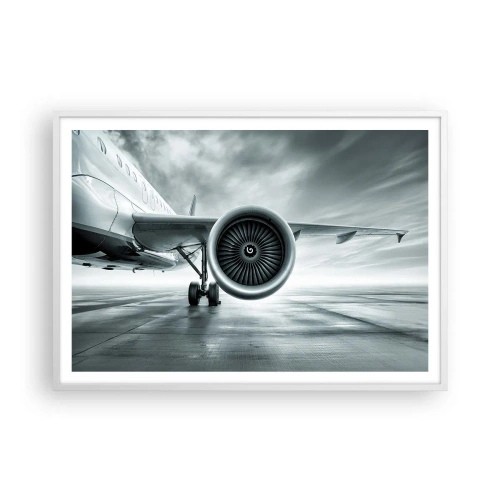 Pôster em moldura branca - Há poder! - 100x70 cm