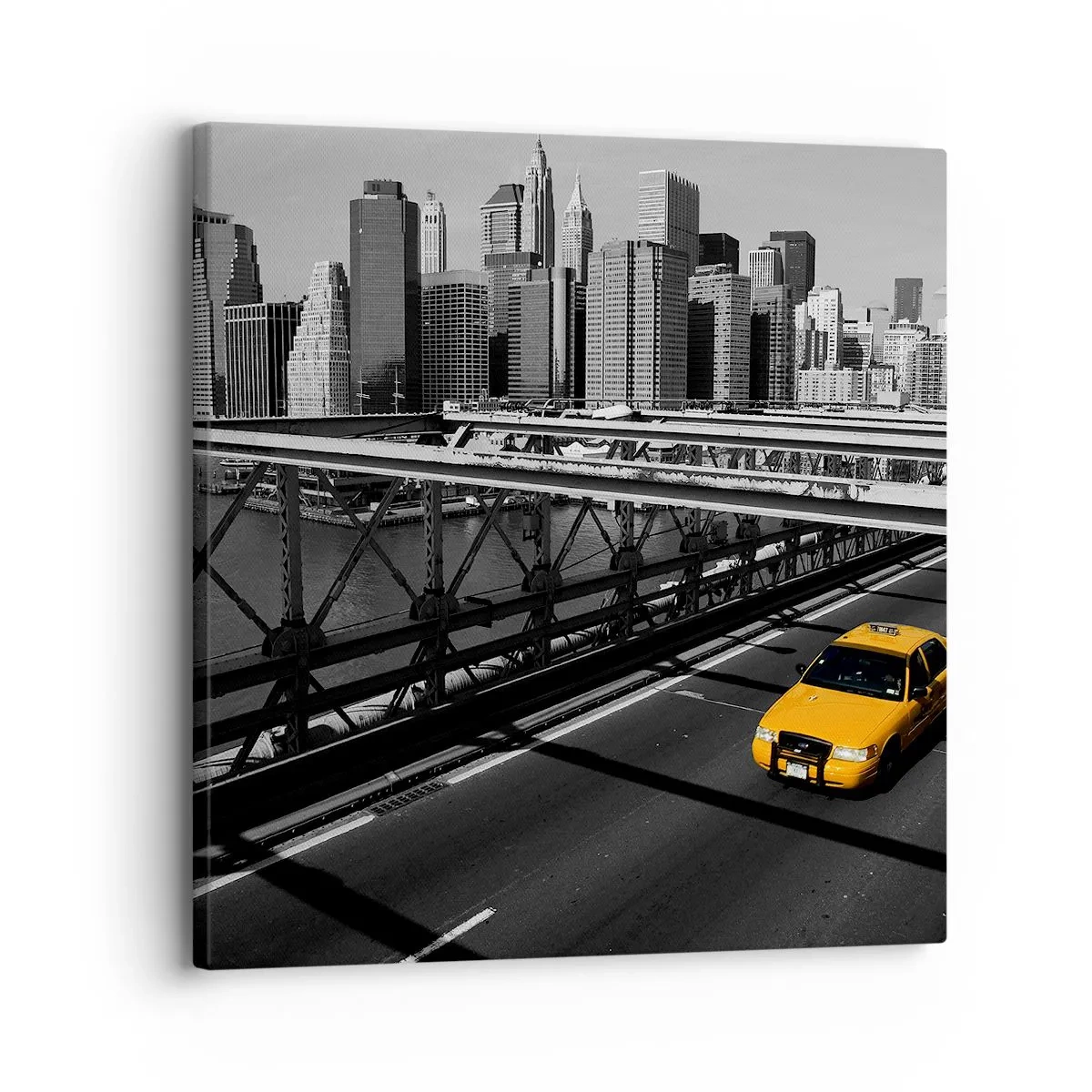 Quadro em tela - A cor da cidade grande - 30x30 cm