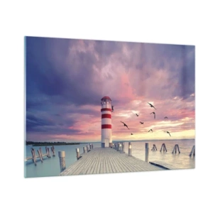 Quadro em vidro - Hora de ir ao porto - 100x70 cm
